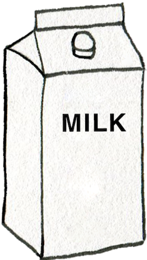 牛奶盒: 牛奶盒是最常见的放错位置的物品，因为他们包含纸和塑料层。